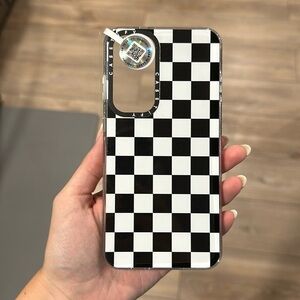 Casetify black and white checkered case for Samsung galaxy s24+